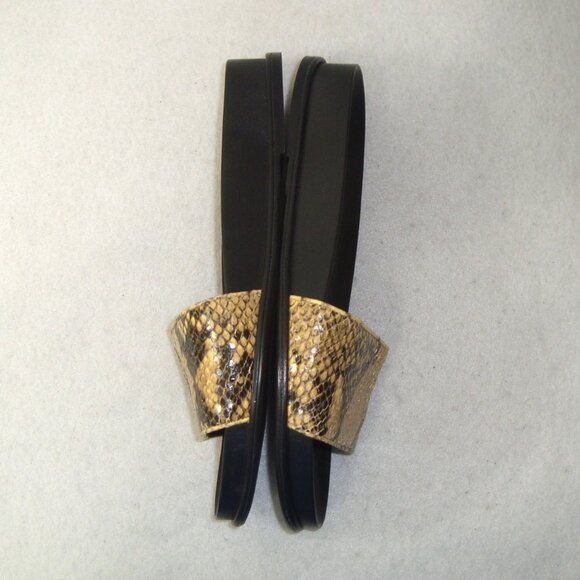 Frame Le Osborne Python-Embossed Leather Slide Sandals - Picture 7 of 9